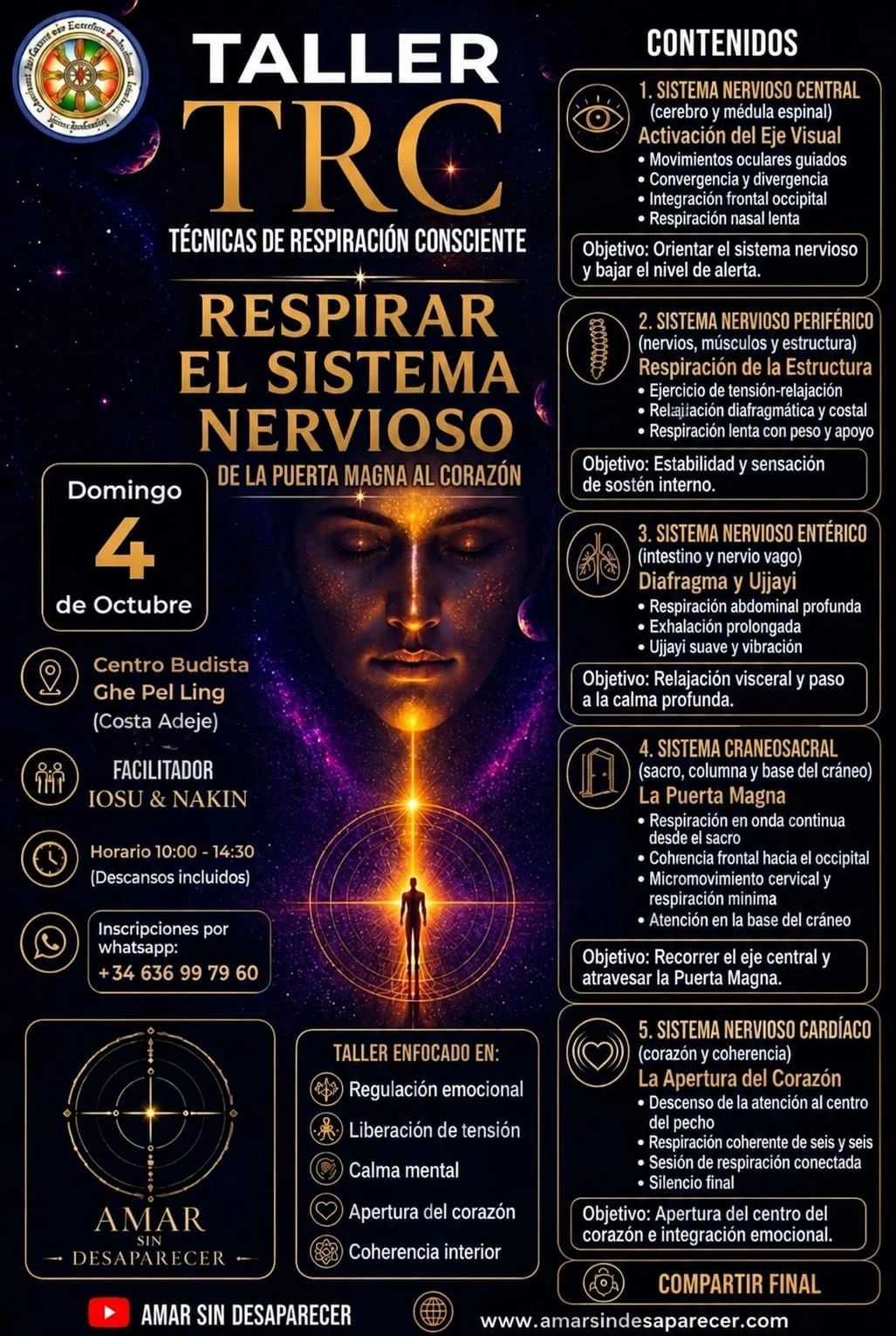 Cartel Taller TRC · De la Puerta Magna al Corazón